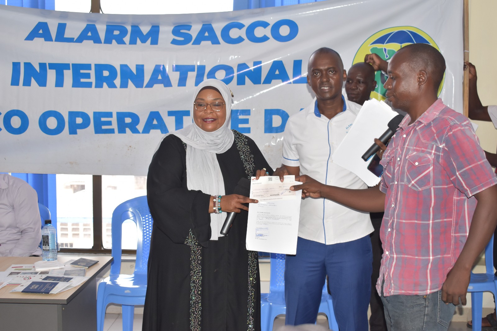 A line of officials overseeing certificate issuance